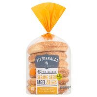 Fitzgeralds Family Bakery Pre-Sliced Sesame Seed Bagel Slims 293g