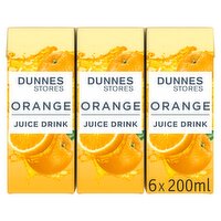 Dunnes Stores Orange Juice Drink 6 x 200ml