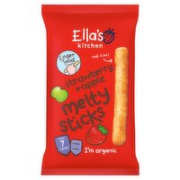 Ella's Kitchen Organic Strawberry and Apple Melty Sticks Baby Snack 7+ Months 16g