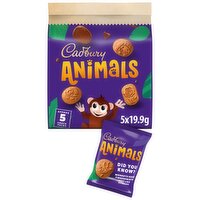 Cadbury Animals Chocolate Mini Biscuits (5 x 19.9g) 99.5 g