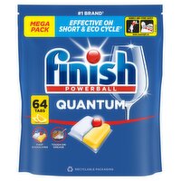 Finish Quantum All In One Dishwasher Tablets  Lemon - 64 Tabs