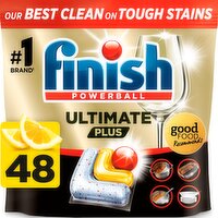 Finish Ultimate Plus All In One Lemon Dishwasher Tablets Lemon - 48 Tabs