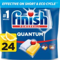Finish Quantum All In One Lemon Dishwasher Tablets - 24 Tabs