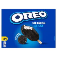 Oreo 4 Ice Cream Sticks with Oreo Cookie Pieces 4 x 90ml (360ml)