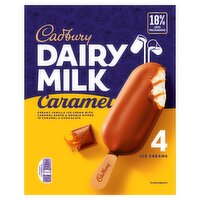 Cadbury Dairy Milk Caramel Ice Creams 4 x 90ml (360ml)
