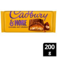 Cadbury &More Caramel Nut Crunch Chocolate Bar 200 g
