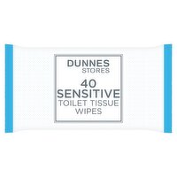 Dunnes Stores 40 Sensitive Toilet Tissue Wipes