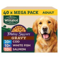 WINALOT Friday Suppers Mixed in Gravy Wet Dog Food 40x100g