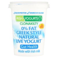 Irish Yogurts 0% Fat Greek Style Natural Live Yogurt 500g