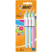 BIC 4 Colours Fun Ballpoint Pens x3