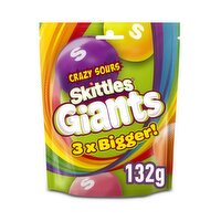 Skittles Giants Sours Sweets Bag 132g

