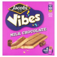 Jacob's Vibes Milk Chocolate Bars 6 x 21g (126g)