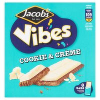Jacob's Vibes Cookie & Crème Bars 6 x 21g (126g)