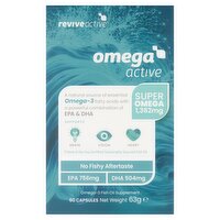 Revive Active Omega Active Omega-3 Fish Oil Supplement 60 Capsules 63g