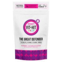 Vit Hit Raspberry + Watermelon Flavour Effervescent Drink Mix Pouch - 14 Sachets 130g