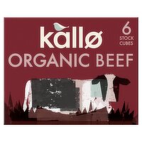 Kallo 6 Organic Beef Stock Cubes 66g