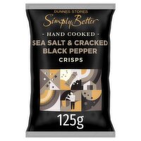 Dunnes Stores Simply Better Hand Cooked Sea Salt & Cracked Black Pepper Crisps 125g