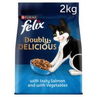 FELIX Doubly Delicious Salmon & Veg Dry Cat Food 2kg