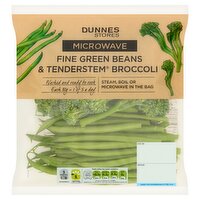 Dunnes Stores Microwave Fine Green Beans & Tenderstem Broccoli 350g