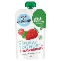 Glenilen Farm Live Natural Yoghurt & Strawberries 120g