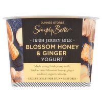 Dunnes Stores Simply Better Irish Jersey Milk Blossom Honey & Ginger Yogurt 150g