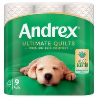 Andrex Ultimate Quilts Aloe Scented Toilet Roll x9 Rolls