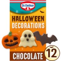 Dr. Oetker The Spooks of Halloween Chocolatey Decorations White & Dark Chocolate Flavour 16g