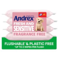 Andrex Fresh & Sensitive Moist Toilet Tissue Flushable Hygiene Wipes 4x30 wipes
