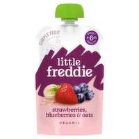 Little Freddie Organic Strawberries, Blueberries & Oats Smooth Stage 1 +6m 100g