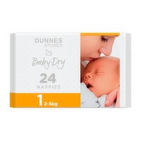 Dunnes Stores 24 Baby-Dry Nappies 1 2-5kg
