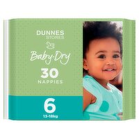 Dunnes Stores 30 Baby-Dry Nappies 6 13-18kg