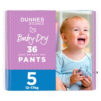 Dunnes Stores 36 Baby-Dry Easy on Easy off Pants 5 12-17kg