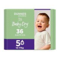 Dunnes Stores 36 Baby-Dry Nappies 5+ 13-17kg