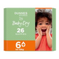 Dunnes Stores 26 Baby-Dry Nappies 6+ 14-19kg