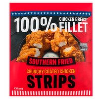 Iceland Southern Fried Crunchy Coated Chicken Strips 500g