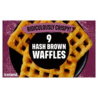 Iceland 9 Hash Brown Waffles 504g