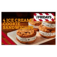 TGI Fridays 4 Ice Cream Cookie Sandwiches 260g