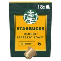 STARBUCKS BLONDE Espresso Roast by NESPRESSO, Blonde Roast Coffee, 94g box of 18