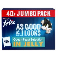 FELIX As Good As it Looks Ocean Feasts Wet Cat Food 40x85g