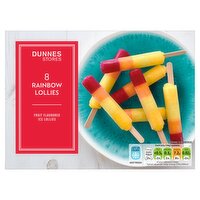 Dunnes Stores Fruit Flavoured Rainbow Ice Lollies 8 x 38g (304g)