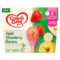 Cow & Gate Apple Strawberry Banana from 6 Months 4 x 100g (400g)