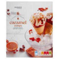 Dunnes Stores Dairy Ice Cream Caramel Cones 6 x 65g (390g)