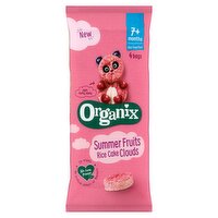Organix 7+ Months Summer Fruits Rice Cake Clouds 4 x 18g (72g)