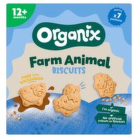 Organix Farm Animal Biscuits Toddler Snacks 100g 12 months+