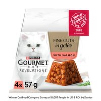 GOURMET Revelations Fine Cuts in Jelly Salmon Wet Cat Food 4x57g