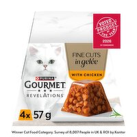 GOURMET Revelations Fine Cuts in Jelly Chicken Wet Cat Food 4x57g