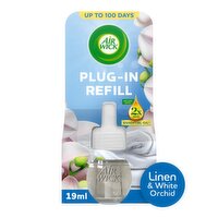 Air Wick Linen & White Orchid Plug-in Single Refill 19ml. Lasts up to 100 days. Air Freshener.