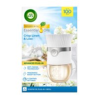 Air Wick Crisp Linen & Lilac Plug-In Kit 19ml. Lasts up to 100 days. Air Freshener.