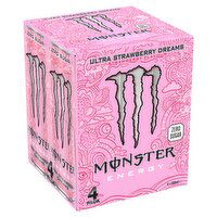 Monster Energy Ultra Strawberry Dreams Strawberry Flavour 4 x 500ml
