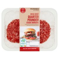 Dunnes Stores Irish Beef Quarter Pounder Steak Burgers 227g